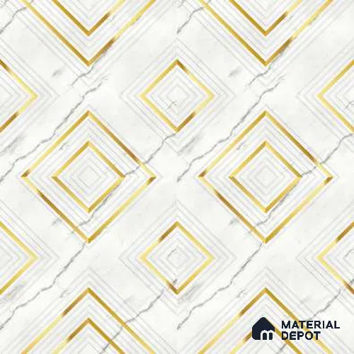 White Patterned Look HDHMR Decorative Wall Panel PN 02999 C 8 ft x 2 ft - 6 mm | Suitable for Feature Wall, TV Unit & Living Room | Width is Subjected to 5% Variation
