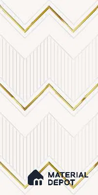 White Patterned Look HDHMR Decorative Wall Panel PN 03000 C 8 ft x 2 ft - 6 mm | Suitable for Feature Wall, TV Unit & Living Room | Width is Subjected to 5% Variation