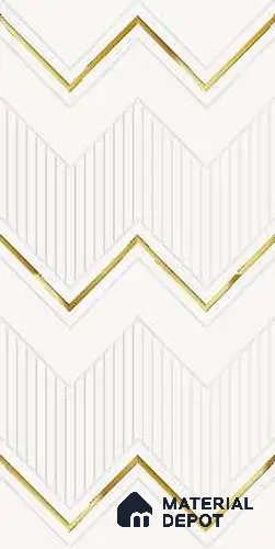 White Patterned Look HDHMR Decorative Wall Panel PN 03000 C 8 ft x 2 ft - 6 mm | Suitable for Feature Wall, TV Unit & Living Room | Width is Subjected to 5% Variation