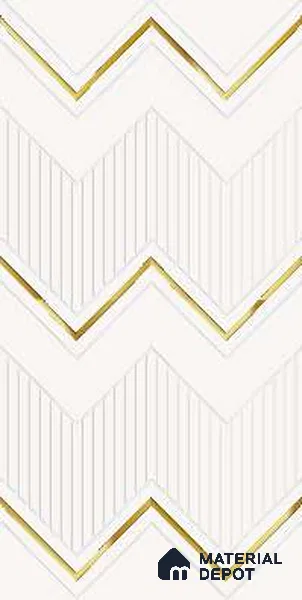 White Patterned Look HDHMR Decorative Wall Panel PN 03000 C 8 ft x 2 ft - 6 mm | Suitable for Feature Wall, TV Unit & Living Room | Width is Subjected to 5% Variation