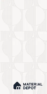 White Patterned Look HDHMR Decorative Wall Panel PN 03002 B 8 ft x 2 ft - 6 mm | Suitable for Feature Wall, TV Unit & Living Room | Width is Subjected to 5% Variation