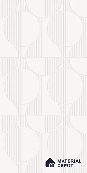 White Patterned Look HDHMR Decorative Wall Panel PN 03002 B 8 ft x 2 ft - 6 mm | Suitable for Feature Wall, TV Unit & Living Room | Width is Subjected to 5% Variation
