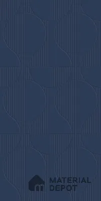 Blue Patterned look PN 03002 C Polymer Coated HDHMR Decorative Wall Panel | 8 ft x 2 ft | 6 - mm | Width is Subjected to 5% Variation