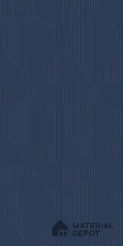 Blue Patterned look PN 03002 C Polymer Coated HDHMR Decorative Wall Panel | 8 ft x 2 ft | 6 - mm | Width is Subjected to 5% Variation