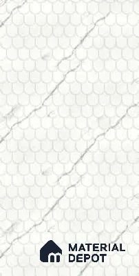 White Patterned Look HDHMR Decorative Wall Panel PN 03003 B 8 ft x 2 ft - 6 mm | Suitable for Feature Wall, TV Unit & Living Room | Width is Subjected to 5% Variation