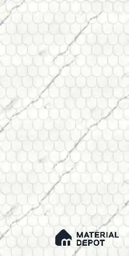 White Patterned Look HDHMR Decorative Wall Panel PN 03003 B 8 ft x 2 ft - 6 mm | Suitable for Feature Wall, TV Unit & Living Room | Width is Subjected to 5% Variation