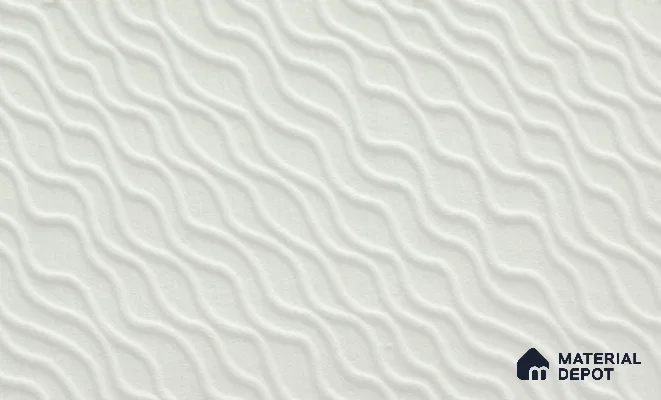 White Patterned Look PVC Decorative Wall Panel PN 03006 8 ft x 4 ft - 2 mm | Suitable for Feature Wall, TV Unit & Living Room | Width is Subjected to 5% Variation
