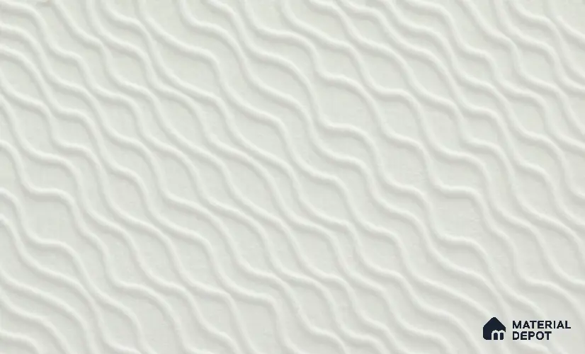 White Patterned Look PVC Decorative Wall Panel PN 03006 8 ft x 4 ft - 2 mm | Suitable for Feature Wall, TV Unit & Living Room | Width is Subjected to 5% Variation