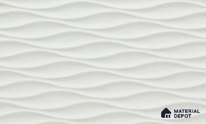 White Patterned Look PVC Decorative Wall Panel PN 03007 B 8 ft x 4 ft - 2 mm | Suitable for Feature Wall, TV Unit & Living Room | Width is Subjected to 5% Variation