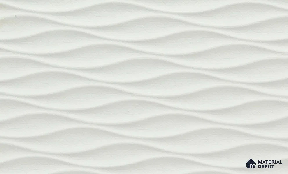 White Patterned Look PVC Decorative Wall Panel PN 03007 B 8 ft x 4 ft - 2 mm | Suitable for Feature Wall, TV Unit & Living Room | Width is Subjected to 5% Variation