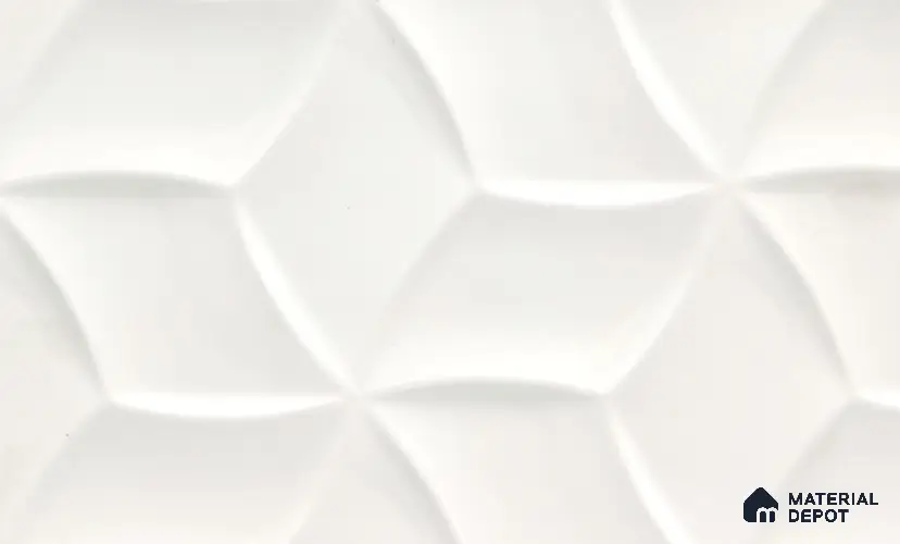 White Patterned Look PVC Decorative Wall Panel PN 03008 C 8 ft x 4 ft - 2 mm | Suitable for Feature Wall, TV Unit & Living Room | Width is Subjected to 5% Variation
