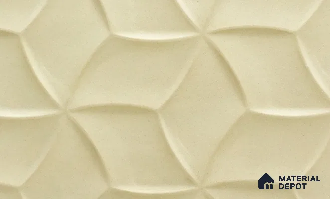 Cream Patterned Look PVC Decorative Wall Panel PN 03008 D 8 ft x 4 ft - 2 mm | Suitable for Feature Wall, TV Unit & Living Room | Width is Subjected to 5% Variation