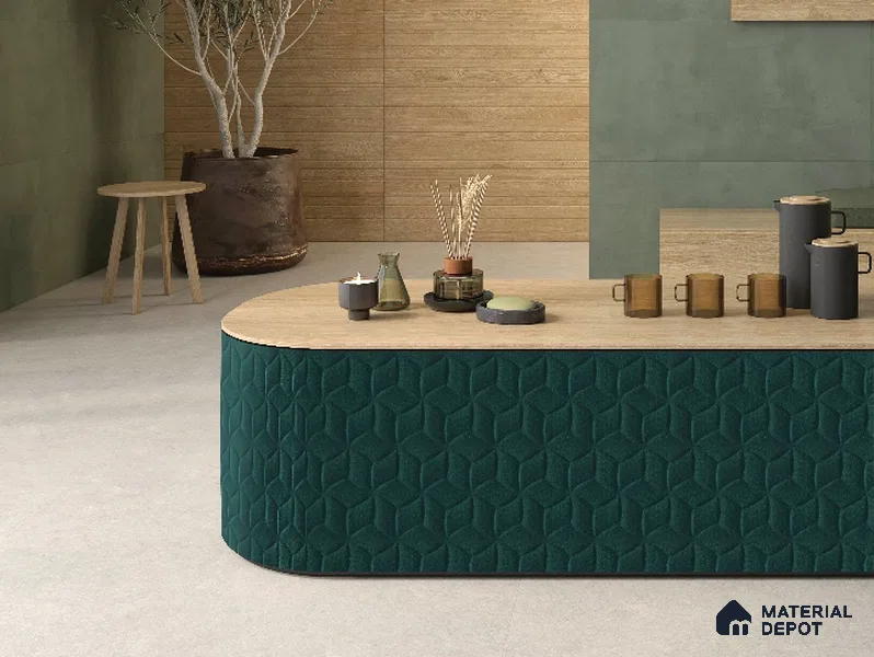 Green Patterned Look PVC Decorative Wall Panel PN 03008 8 ft x 4 ft - 2 mm | Suitable for Feature Wall, TV Unit & Living Room | Width is Subjected to 5% Variation
