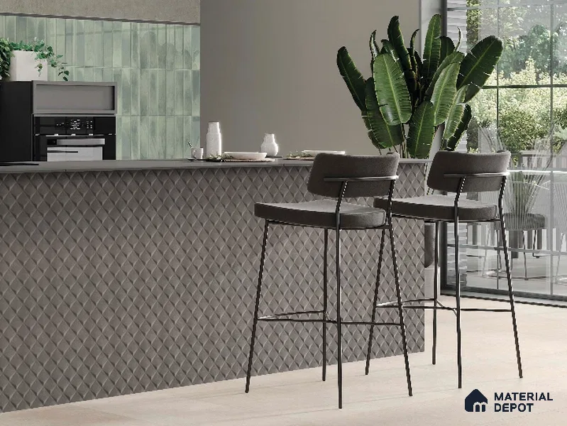 Grey Patterned look PN 03009 Flexible Soft Decorative Wall Panel | 8 ft x 4 ft | 2 - mm | Width is Subjected to 5% Variation