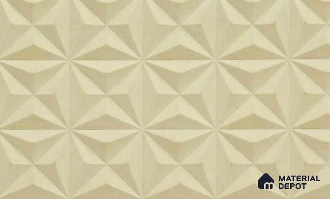 Cream Patterned Look PVC Decorative Wall Panel PN 03011 D 8 ft x 4 ft - 2 mm | Suitable for Feature Wall, TV Unit & Living Room | Width is Subjected to 5% Variation