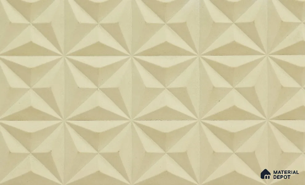 Cream Patterned Look PVC Decorative Wall Panel PN 03011 D 8 ft x 4 ft - 2 mm | Suitable for Feature Wall, TV Unit & Living Room | Width is Subjected to 5% Variation
