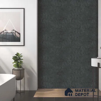 Grey Metallic Look PVC Decorative Wall Panel PN 03177 8 ft x 2 ft - 1 mm | Suitable for Feature Wall, TV Unit & Living Room | Width is Subjected to 5% Variation