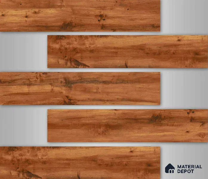 TL 02985 Brown 39 x 8 inch Matte Finish Porcelain Floor & Wall Plank Tile - 9.5 mm | 2-3 mm Spacer is Mandatory