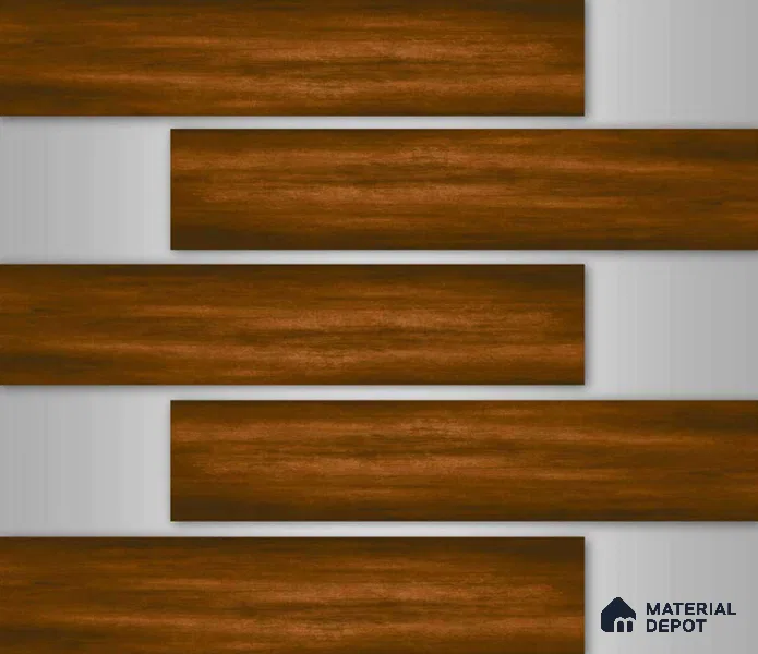 TL 02988 Marrone Brown 39 x 8 inch Matte Finish Porcelain Floor & Wall Plank Tile - 9.5 mm | 2-3 mm Spacer is Mandatory