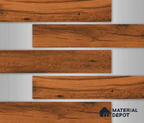 TL 02990 Earth Brown 39 x 8 inch Matte Finish Porcelain Floor & Wall Plank Tile - 9.5 mm | 2-3 mm Spacer is Mandatory