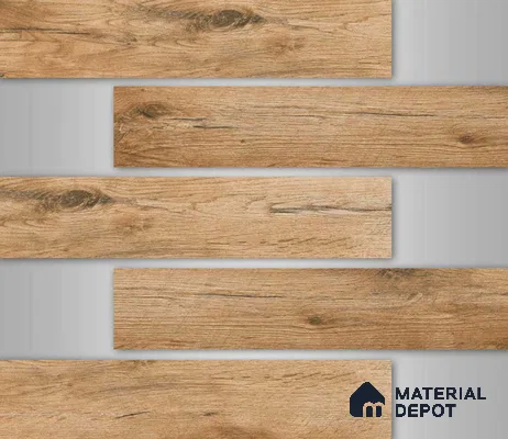 TL 02991 Latte Beige 39 x 8 inch Matte Finish Porcelain Floor & Wall Plank Tile - 9.5 mm (Sample)