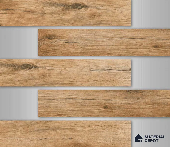 TL 02991 Latte Beige 39 x 8 inch Matte Finish Porcelain Floor & Wall Plank Tile - 9.5 mm (Sample)