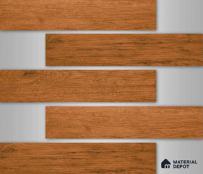 TL 02993 Coffee Brown 39 x 8 inch Matte Finish Porcelain Floor & Wall Plank Tile - 9.5 mm | 2-3 mm Spacer is Mandatory