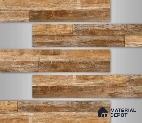 TL 02995 Cocoa Brown 39 x 8 inch Matte Finish Porcelain Floor & Wall Plank Tile - 9.5 mm | 2-3 mm Spacer is Mandatory
