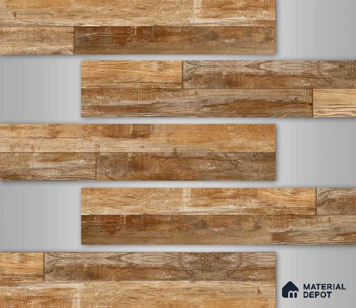 TL 02995 Cocoa Brown 39 x 8 inch Matte Finish Porcelain Floor & Wall Plank Tile - 9.5 mm | 2-3 mm Spacer is Mandatory