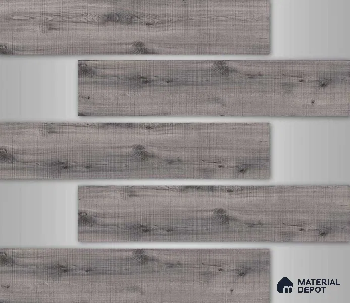 TL 02996 Grey 39 x 8 inch Matte Finish Porcelain Floor & Wall Plank Tile - 9.5 mm (Sample)