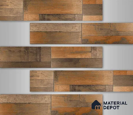 TL 02997 Hazelnut Brown 39 x 8 inch Matte Finish Porcelain Floor & Wall Plank Tile - 9.5 mm | 2-3 mm Spacer is Mandatory