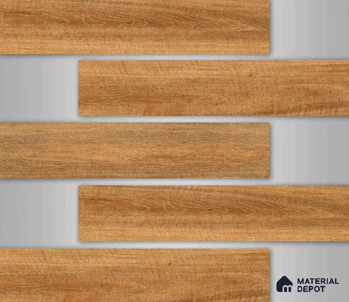 TL 03000 Sepia Brown 39 x 8 inch Matte Finish Porcelain Floor & Wall Plank Tile - 9.5 mm | 2-3 mm Spacer is Mandatory