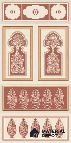 TL 12791 E Pantone Mahal Red-1 4 ft x 2 ft Vitrified Matte Finish Tile - 9 mm