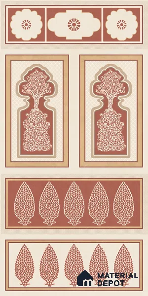TL 12791 E Pantone Mahal Red-1 4 ft x 2 ft Vitrified Matte Finish Tile - 9 mm