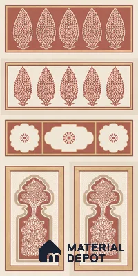 TL 12791 E Pantone Mahal Red-1 4 ft x 2 ft Vitrified Matte Finish Tile - 9 mm