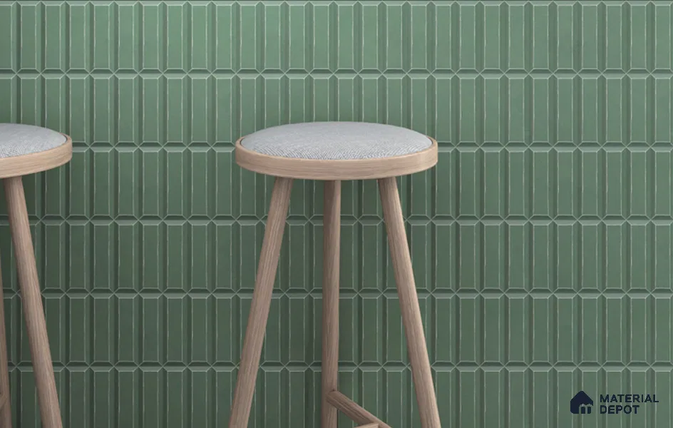 Faux Subway Wall Tile TL 06365 E Forest Essence 1 ft x 1 ft Ceramic Matte Finish Tile - 9 mm | Suitable For Kitchen, Bathroom Walls and Backsplashes | Please Expect a Slight Variation of Pattern