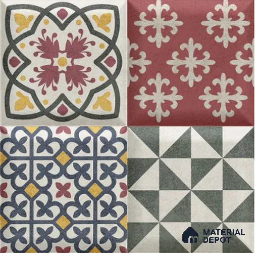 Faux Subway Wall Tile TL 06366 C Lustrous Multy Decor 1 ft x 1 ft Ceramic Matte Finish Tile - 9 mm | Suitable For Kitchen, Bathroom Walls and Backsplashes | Please Expect a Slight Variation of Pattern