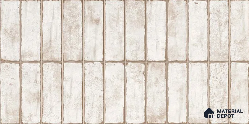 Faux Subway Wall Tile TL 06373 Elegant Crema 2 ft x 1 ft Ceramic Matte Finish Tile - 9 mm | Suitable For Kitchen, Bathroom Walls and Backsplashes | Please Expect a Slight Variation of Pattern