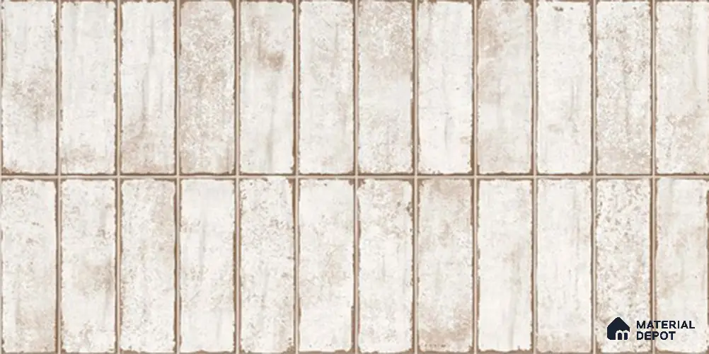 Faux Subway Wall Tile TL 06373 Elegant Crema 2 ft x 1 ft Ceramic Matte Finish Tile - 9 mm | Suitable For Kitchen, Bathroom Walls and Backsplashes | Please Expect a Slight Variation of Pattern