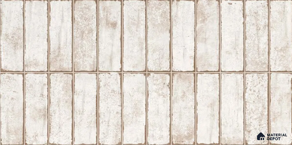 Faux Subway Wall Tile TL 06373 Elegant Crema 2 ft x 1 ft Ceramic Matte Finish Tile - 9 mm | Suitable For Kitchen, Bathroom Walls and Backsplashes | Please Expect a Slight Variation of Pattern
