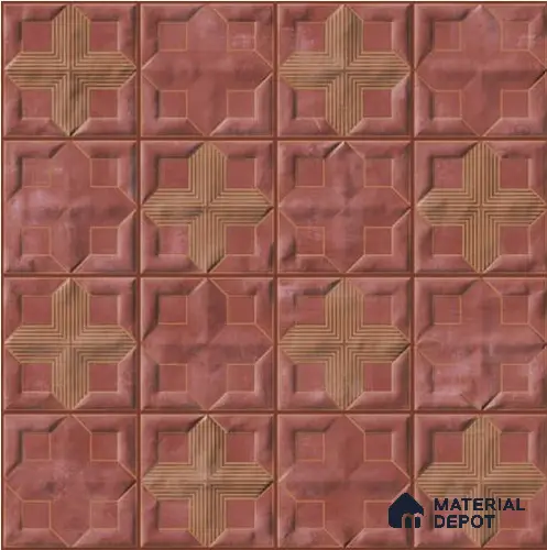 Faux Subway Wall Tile TL 06359 B Grape Hue 1 ft x 1 ft Ceramic Glossy Finish Tile - 9 mm | Suitable For Kitchen, Bathroom Walls and Backsplashes | Please Expect a Slight Variation of Pattern