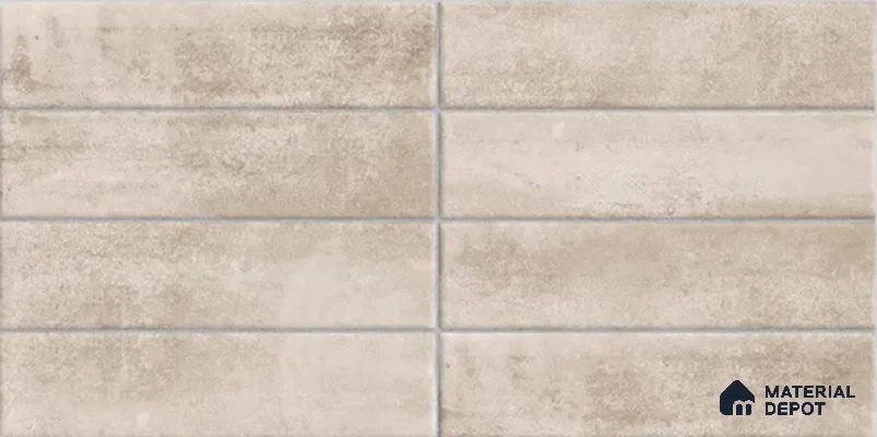 Faux Subway Wall Tile TL 06368 G Radiant Crema 2 ft x 1 ft Ceramic Glossy Finish Tile - 9 mm | Suitable For Kitchen, Bathroom Walls and Backsplashes | Please Expect a Slight Variation of Pattern