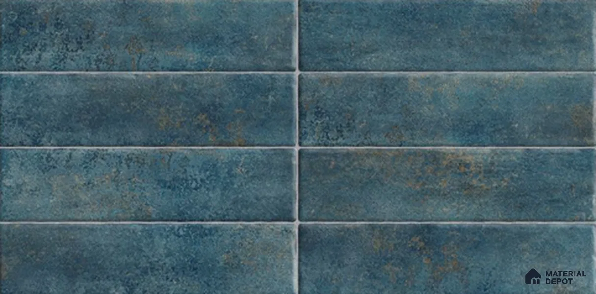 Faux Subway Wall Tile TL 06368 F Lustrous Aqua 2 ft x 1 ft Ceramic Glossy Finish Tile - 9 mm | Suitable For Kitchen, Bathroom Walls and Backsplashes | Please Expect a Slight Variation of Pattern