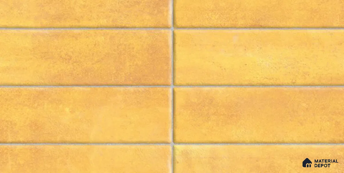 Faux Subway Wall Tile TL 06368 B Radiant Caramel 2 ft x 1 ft Ceramic Glossy Finish Tile - 9 mm | Suitable For Kitchen, Bathroom Walls and Backsplashes | Please Expect a Slight Variation of Pattern