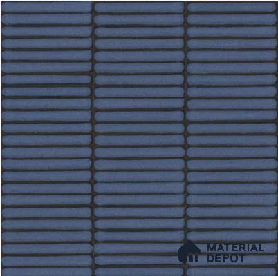Faux Subway Wall Tile TL 06358 C Blue Twist 1 ft x 1 ft Ceramic Glossy Finish Tile - 9 mm | Suitable For Kitchen, Bathroom Walls and Backsplashes | Please Expect a Slight Variation of Pattern