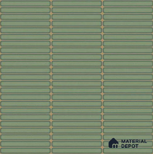Faux Subway Wall Tile TL 06358 E Green Blend 1 ft x 1 ft Ceramic Glossy Finish Tile - 9 mm | Suitable For Kitchen, Bathroom Walls and Backsplashes | Please Expect a Slight Variation of Pattern