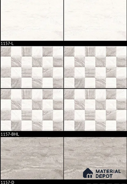 TL 01883 C Slate Grey Dark 18 x 12 inch Glossy Finish Ceramic Wall Tile - 6 mm