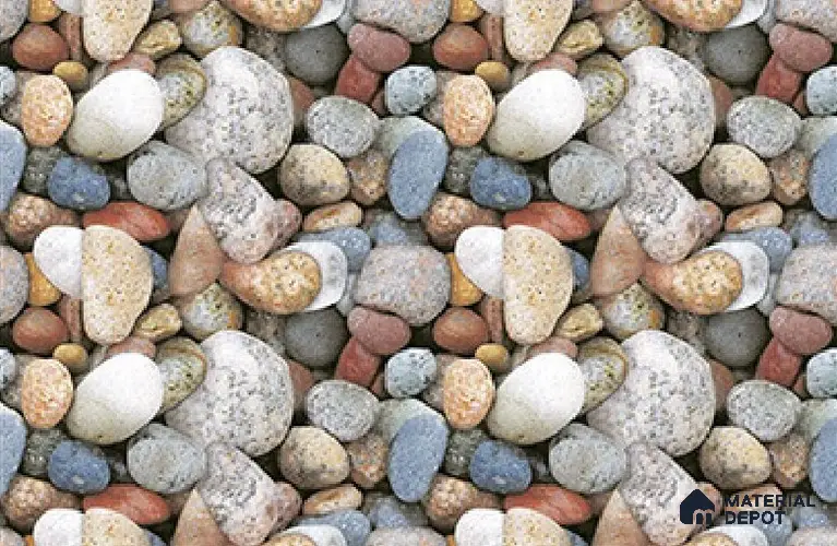 Pebble Floor Tile TL 01894 D Grey Stone Dark 12 x 12 inch Matte Finish Anti Skid Ceramic Tile - 6 mm