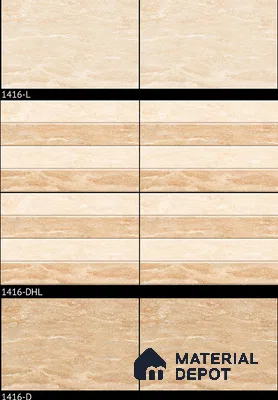 TL 01889 E Cream Highlighter 3 18 x 12 inch Glossy Finish Ceramic Wall Tile - 6 mm