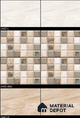 TL 01897 A Bisque Light 18 x 12 inch Glossy Finish Ceramic Wall Tile - 6 mm